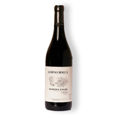 Bouteille de Gepin 2015, un vin rouge Barbera d'Alba du Piémont, Italie.