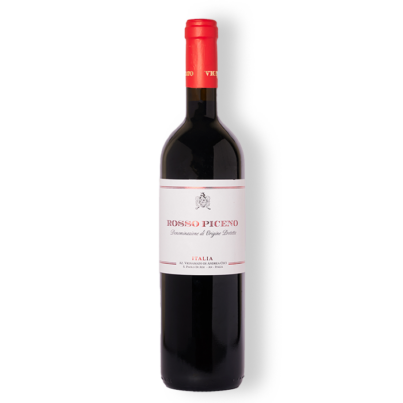 Bouteille de Rosso Piceno 2022 de l'Azienda Vignamato, un rouge élégant des Marches.